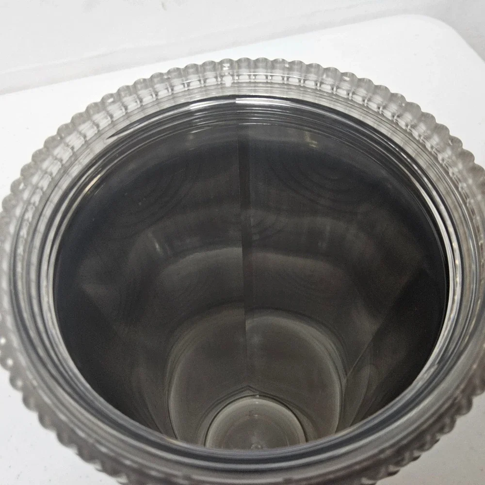 Starbucks Cold‎ Cup Tumbler 24oz Frosted Grey Scalloped Wave Siren 011155891